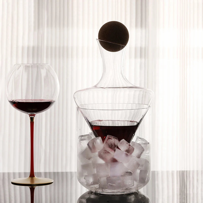 Decanter de Cristal com Balde de Gelo CasaTinto